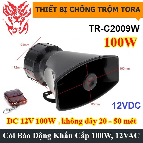 Còi hú báo động khẩn cấp điều khiển từ xa TR-C1706 100W